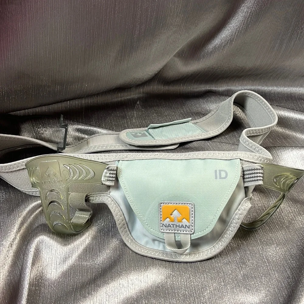 NATHAN RUNNING HYDRATION BELT Trail Mix Hydration Gray Adjustable Unisex - Picture 1 of 12